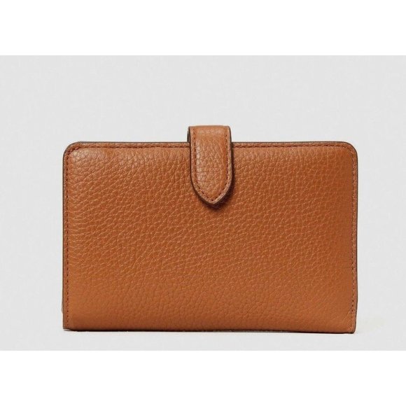 New Kate Spade Leila Medium Compact Bifold Wallet Leather Warm Gingerbread - Picture 2 of 3